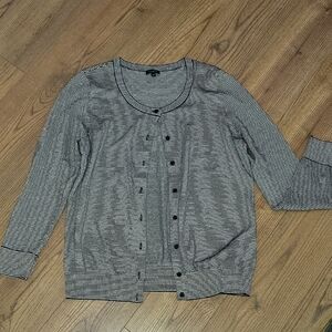 Talbots Navy & Silver Knit Sweater